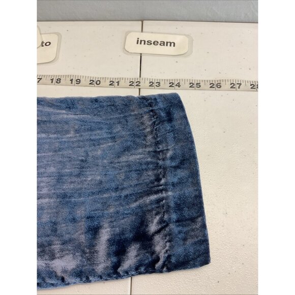 ETT:TWA ANTHROPOLOGIE Kinley Crushed Velvet Crop Jogger Pant Elastic‎ LG Blue - Picture 9 of 11
